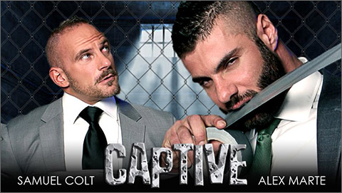 Sexy British Naked Men At Play Alex Marte Samuel Colt CAPTIVE from Men At Play 