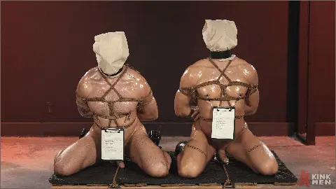 BOUND AND PLEASURED Kink MEN BDSM Bondage S&M Fetish Gay Sex 