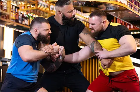 BAR BEEF Alex Marte Kinkoer PJ Knox Men.com Men Fuck Men Gay Porn Star 