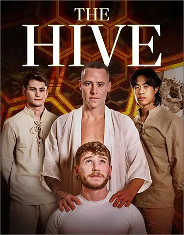 THE HIVE Colt Spence Justin Matthews Trevor Harris Ty Santana Jay Wu Carter Woods Andrew Delta Disruptive Films hot gay sex