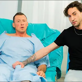 BEDSIDE BENDING Pierce Paris Seth Corrigan Handsome Bareback Uncut Hunks at The BroNetwork