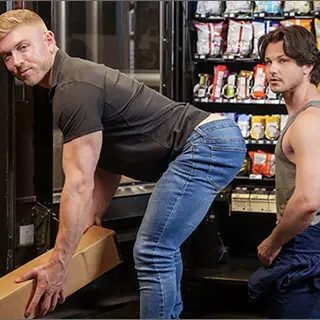 THE VENDOR Enzo Muller Matthew Ellis Handsome Bareback Uncut Hunks at The BroNetwork